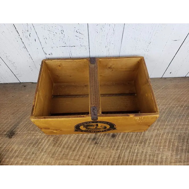 Rustic wholesale big basketdelicate customized wine wooden box home decoration Wooden crate with  wooden boxes unfinished