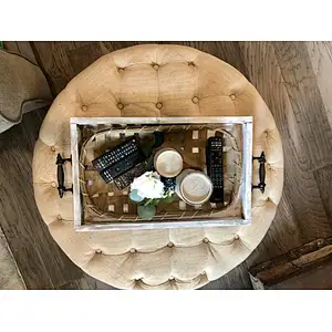ottoman tray   remote tray living room home decor TV wooden tray