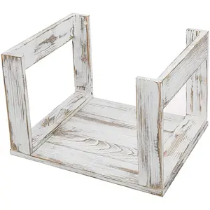 Rustic Vintage Whitewashed Wood Vinyl Record Storage Crate unfinished wood crates wholesale