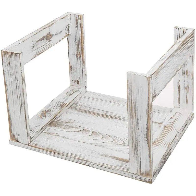 Rustic Vintage Whitewashed Wood Vinyl Record Storage Crate unfinished wood crates wholesale