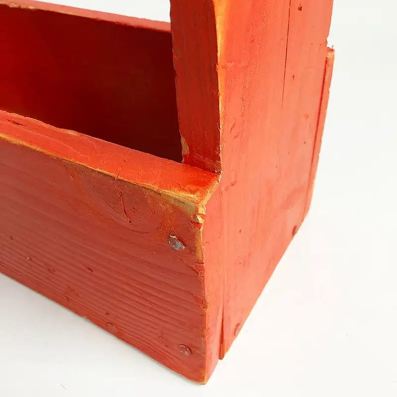 Rustic Hand-made Wooden Tool Tote Turned Beer Caddie, Beer Tote-