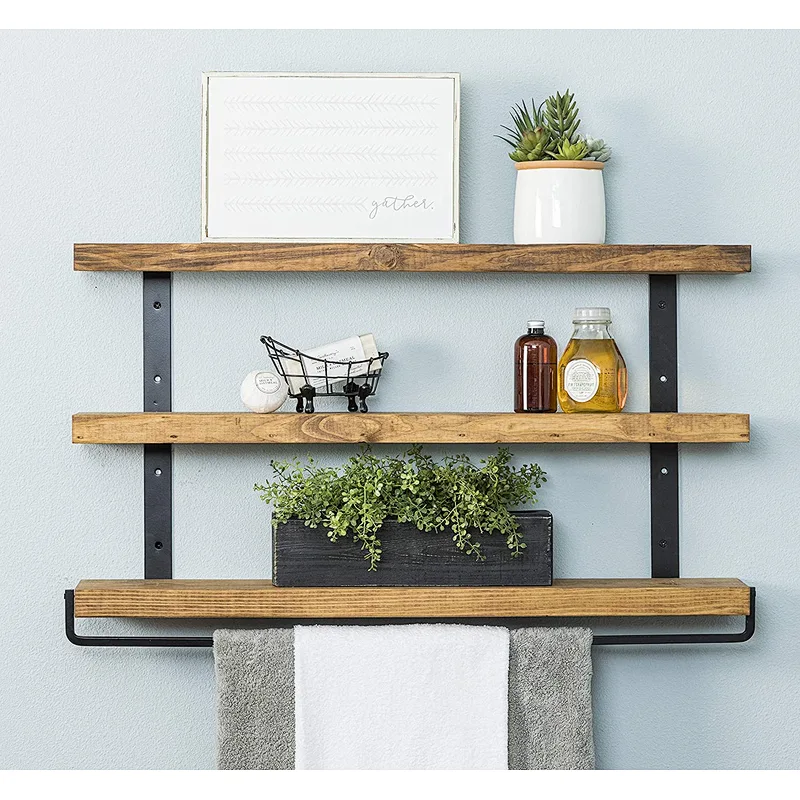 Nursery shelf  nursery decor floating shelf  hanging shelves   wood home decor  modern decor rope shelf