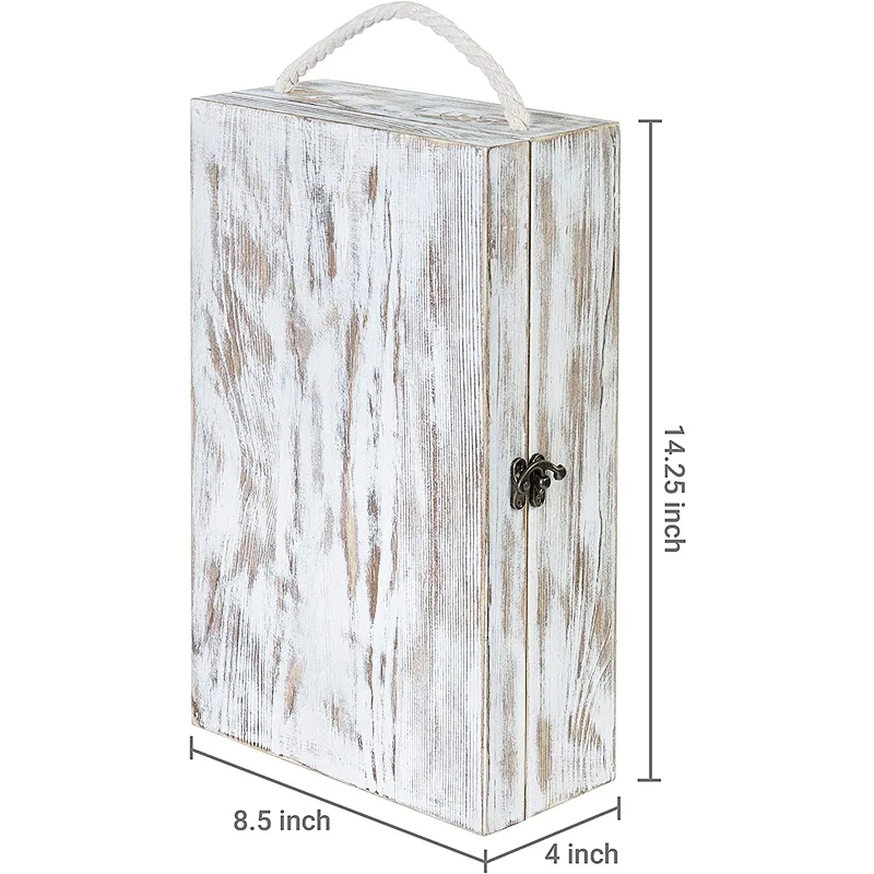 Wooden Wine Tote | Reclaimed Wine Carrier wooden crate box