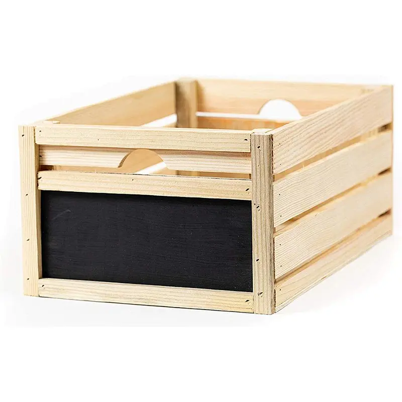 Decorative Wood Crates,At Home on Main Rustic Chalkboard Wood Crates, Handmade