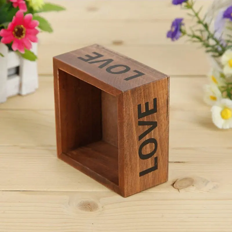 Wooden Succulents Flowerpot Box ,rustic,solid wood box