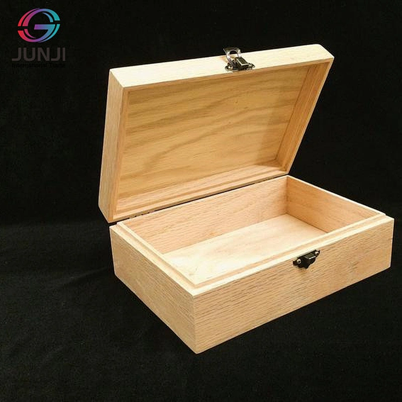 Wooden boxes unfinished small wooden  jewelry box wooden wedding card box custom wooden gift box