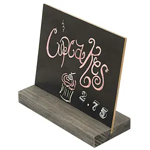 Rustic Chalk Board Sign with Wood Stand for Wedding Decorations Signs Labels
