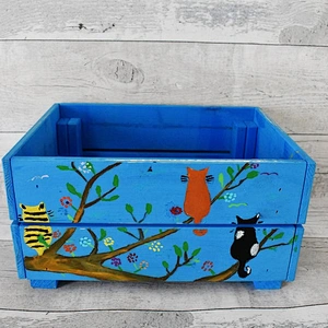 Wooden crate box wood wine box small wooden carved gift box