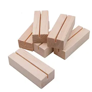 Wood Base Business Wooden Menu Holder Table Card Holder Postcard Photo Picture Display Stand forHome Party Office Decoration