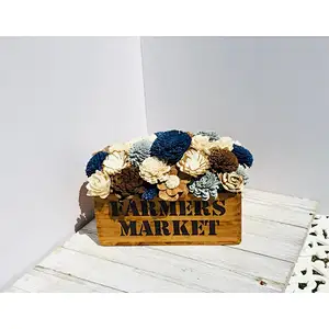 Farmhouse Wooden Sola Wood Box Storage  Vintage Herb Boxes For Home Decor