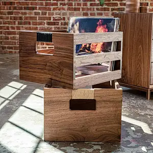 Wooden Open Lidless Crate Natural Untreated Plain Storage Craft Box