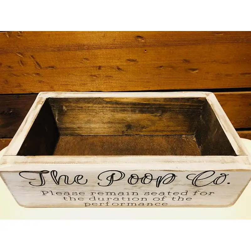 Toilet storage box - toilet paper caddy - back of toilet box - funny bathroom decor - 12