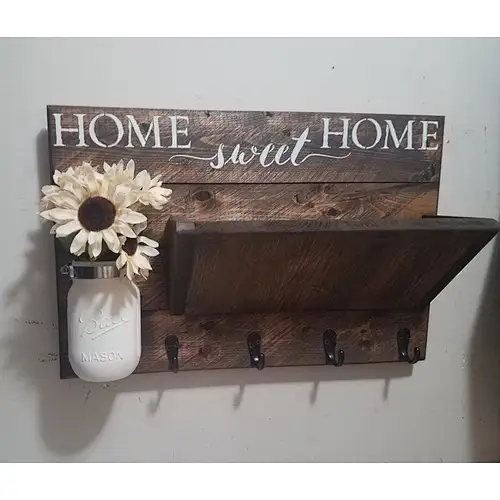 Rustic Home Decor, Key Holder, Rustic Decor Home Sign Cheapest Price
