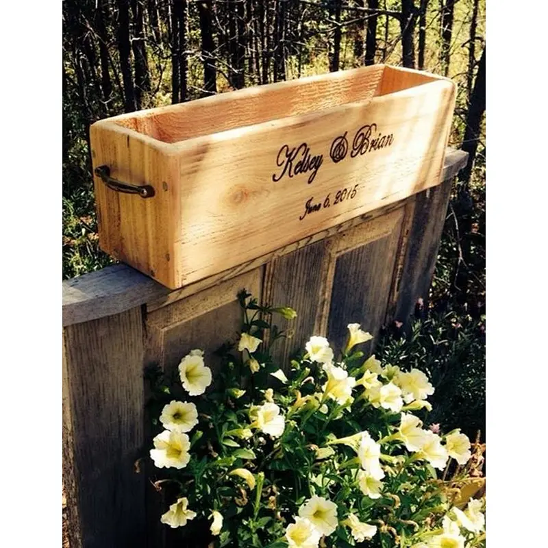 Personalized Cedar Herb Planter Box Flower Wood Box wood Planter Box