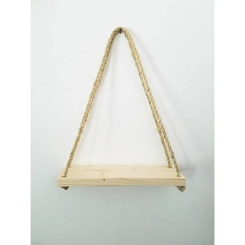 Triangle Hanging Shelf.Wall Decor.Rope Shelf.Knick Knack Shelf Rustic Home Decor.Dorm Room Decor