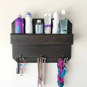 Rustic book shelf wooden wall mounted wall shelf decorations wall mounted storage shelf