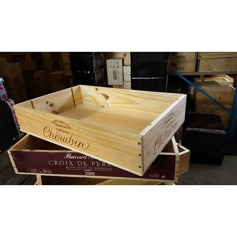 Rustic unfinished wholesale cheaper home decoration big personalized  Traditional flat  in rustic style of wooden crate tray