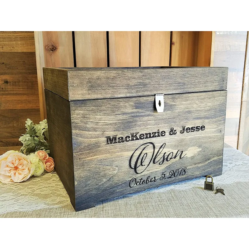 Wedding Card Holder - Personalized Wedding Keepsake Box - Love Letter Box