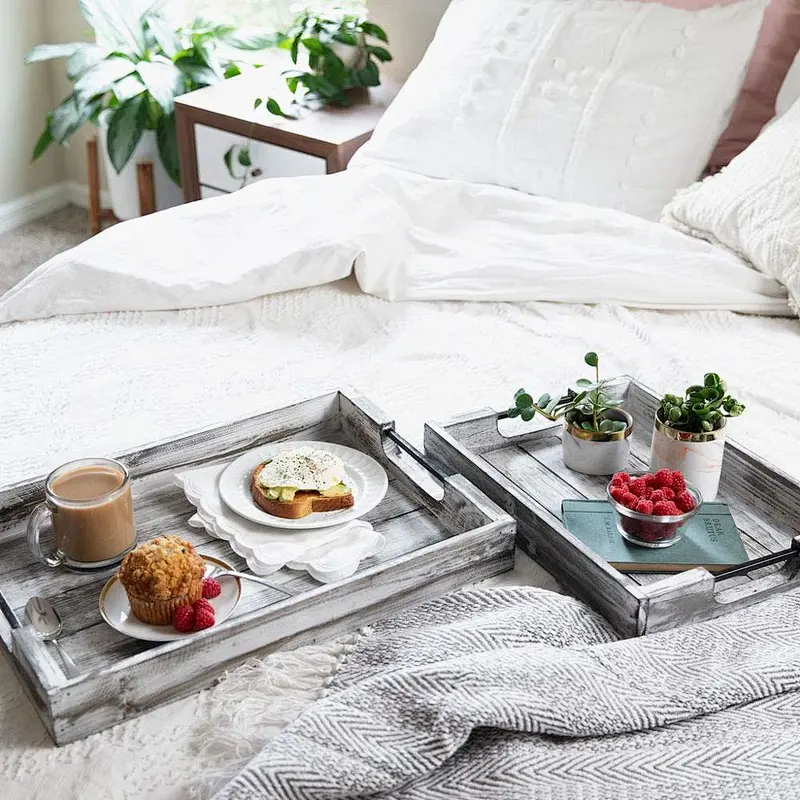 Wooden serving tray  wooden trya table