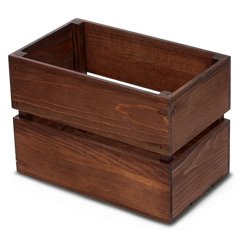 Mini Rustic Wooden Crate Table Tidy