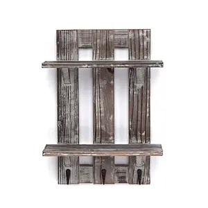 Rustic WallMounted Shelves- Wood Floating Pallet shelf mount wall bracket wood decorative floatingshelves wall mountedshelf wall