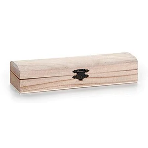handmade Nature Hinged Wood Pencil Box