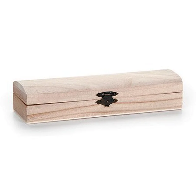 handmade Nature Hinged Wood Pencil Box