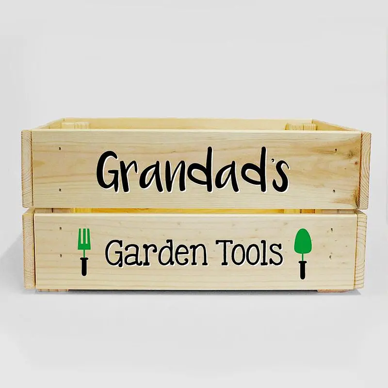 Customized Wooden Storage Crate Box printing
