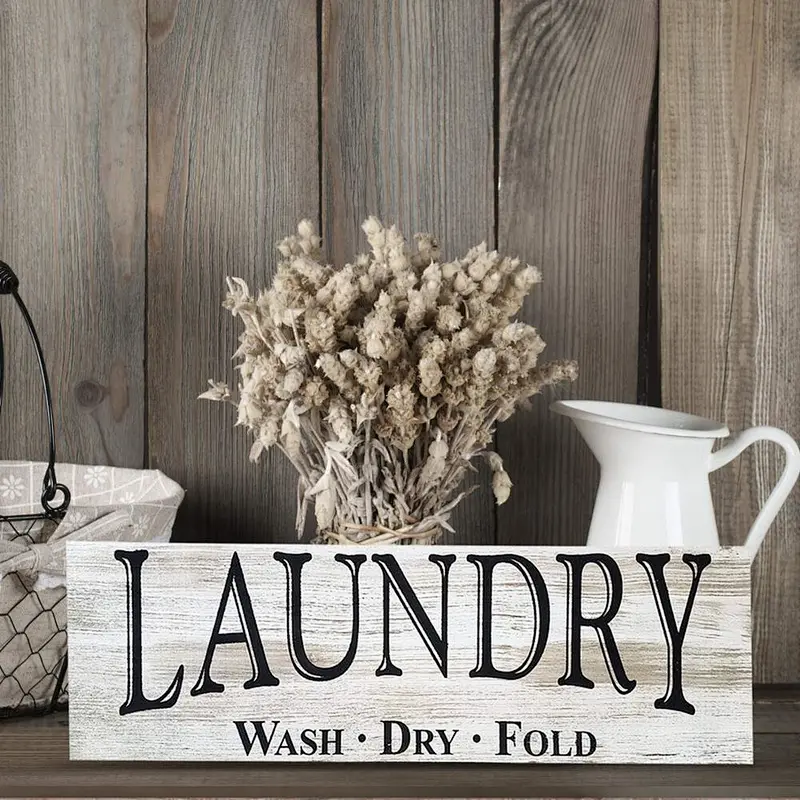 Farmhouse Laundry Room Sign, Real Wood