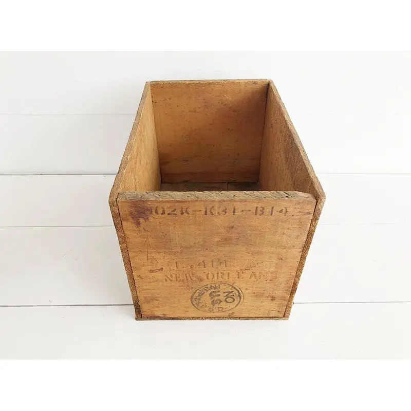Antique of rustic style  wooden box