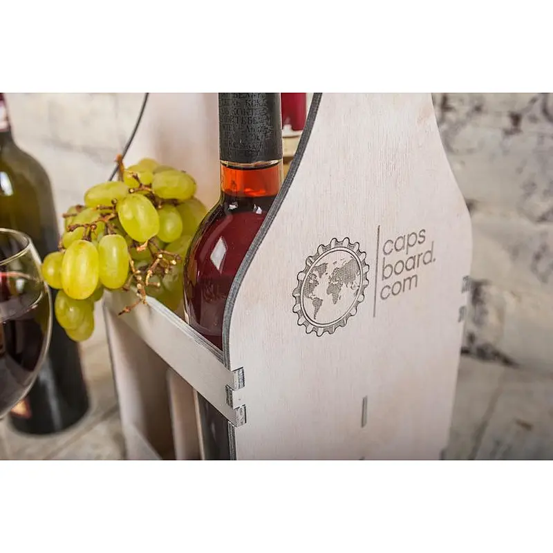 wooden box-Wine Caddy, Personalized wine caddy,   Wine Bottle tote, crate