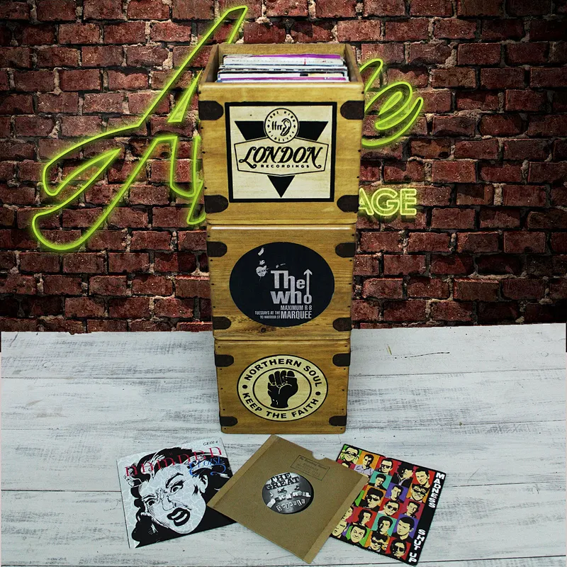 Custom Cheap Single Wooden Crate Records Retro Soul wood gift box