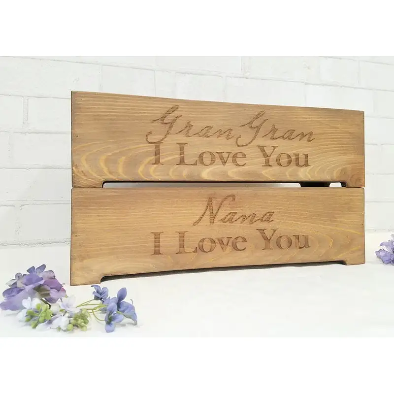 Personalized Rustic Wood Planter Box Wedding Centerpiece Vase  First Names and Last Name  Custom Text Engraved