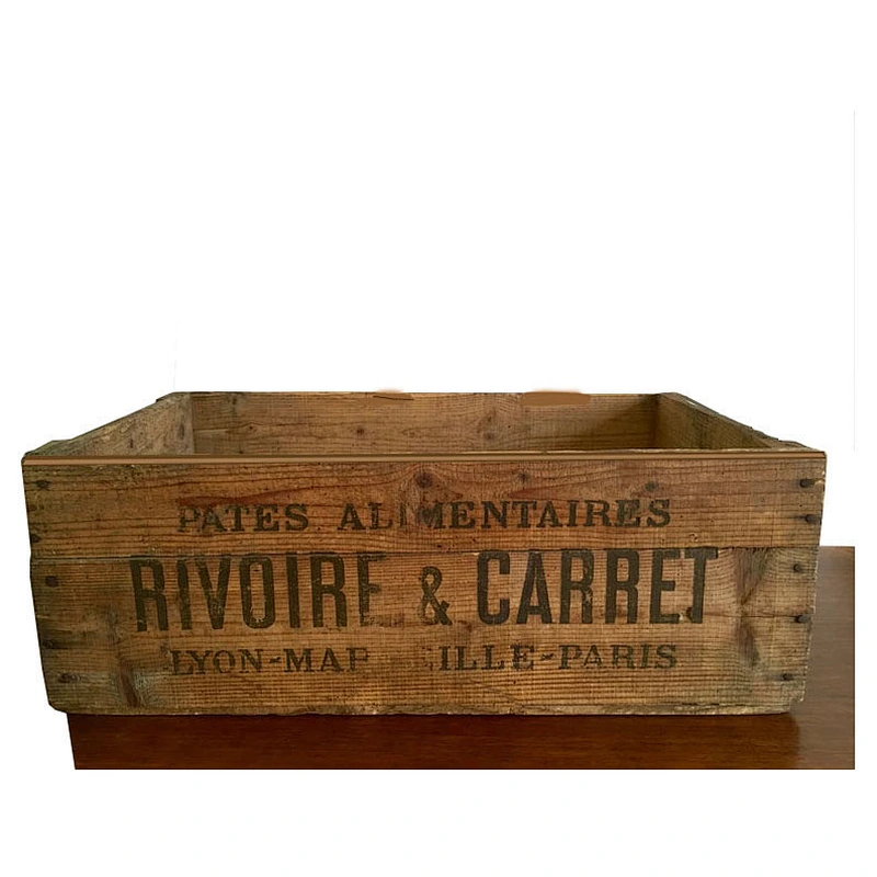 Rustic retro feeling square wooden tool box without lid cheap home decoration tool fruits and vegetable  woodencrate box
