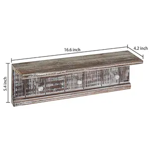 Rustic wood floating wall shelves wall mounted metal shelf home decor wall shelf