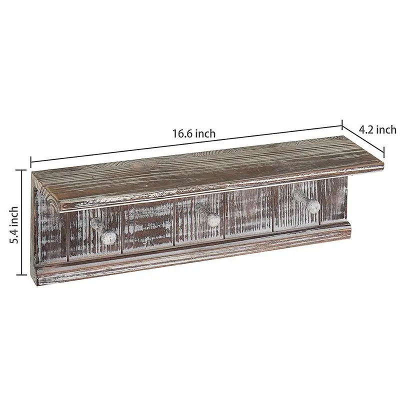 Rustic wood floating wall shelves wall mounted metal shelf home decor wall shelf