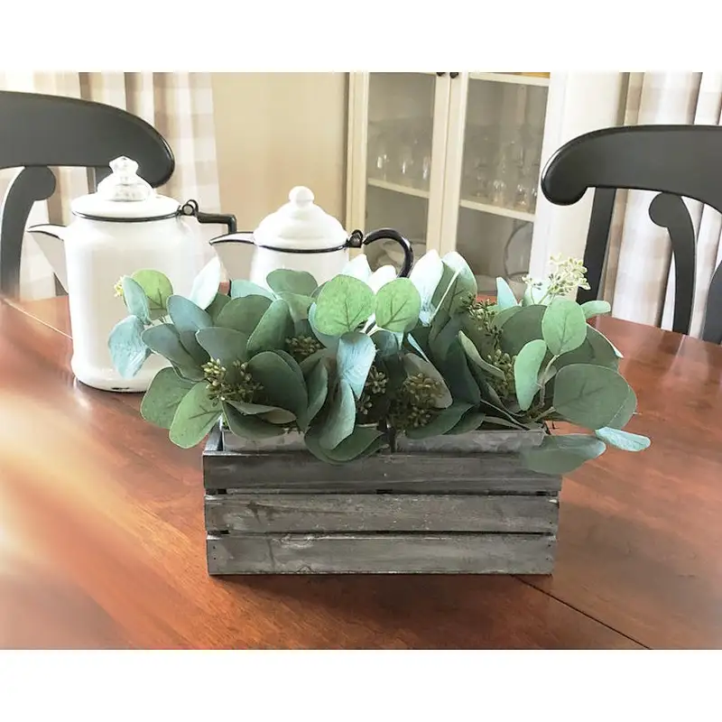 Rustic Farmhouse Centerpiece Decorative wooden crate Wooden box with ropes White crate box Vintage crate Retro Gift