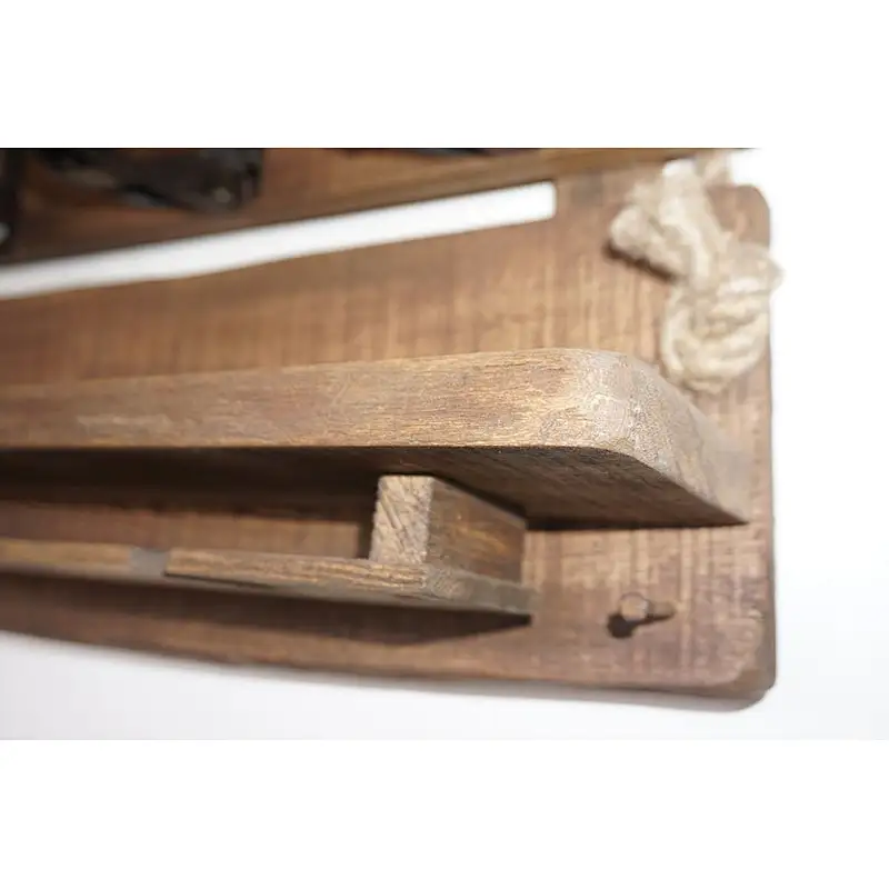Rustic Wall-Mounted Wine Shelf