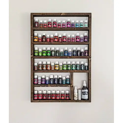 Essential oil wall shelf display hot storage oil rack wood shelf hanging nail polish shelf nail polish holder