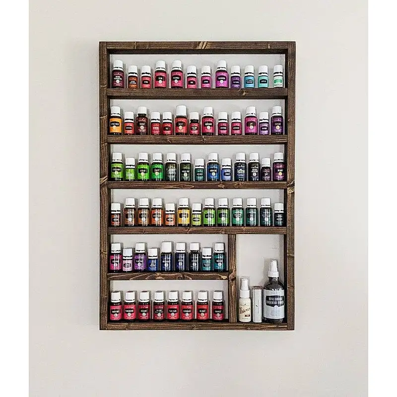 Essential oil wall shelf display hot storage oil rack wood shelf hanging nail polish shelf nail polish holder