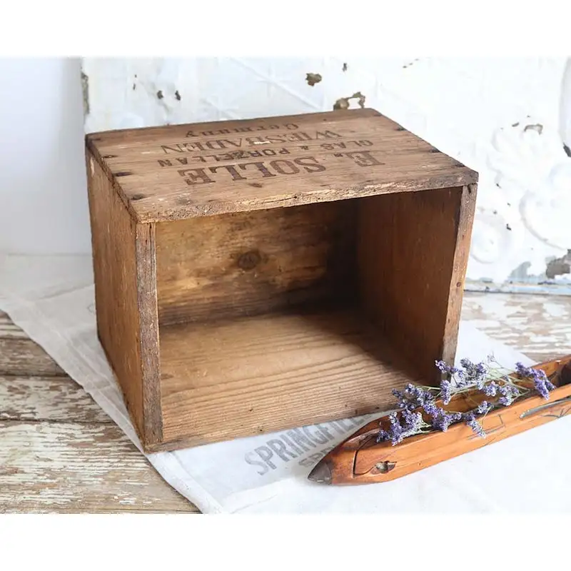 Vintage Wooden Crate, Wood Box, Farmhouse Decor