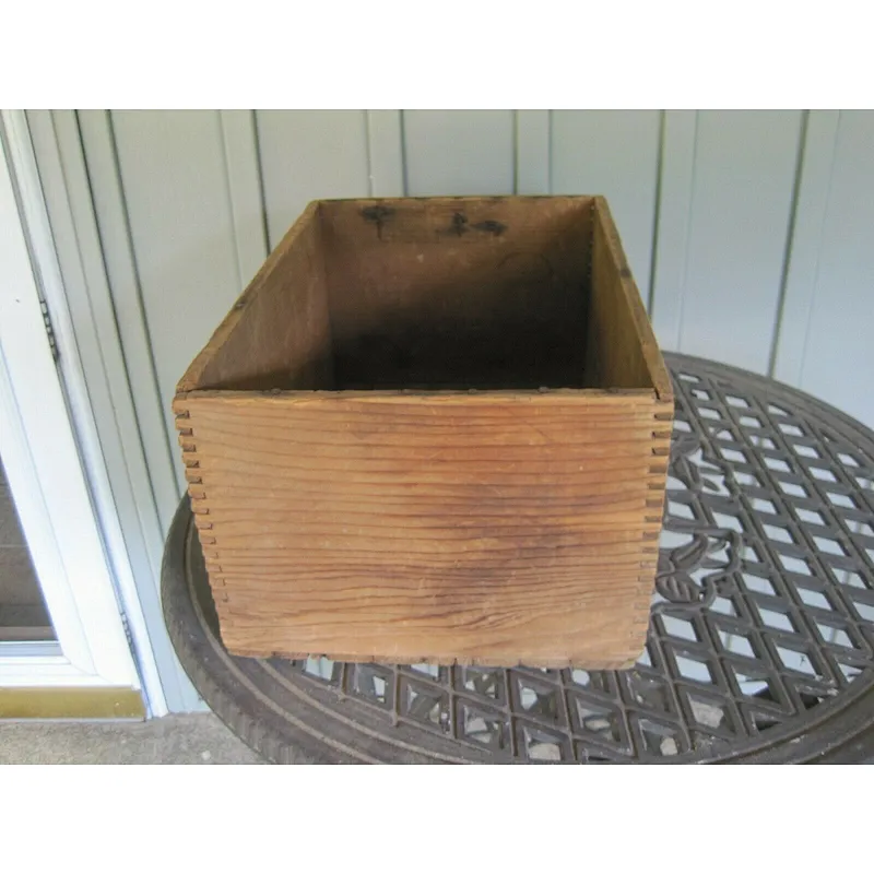 Vintage  Powder Co High Explosives Dynamite Wood Box Wooden Crate
