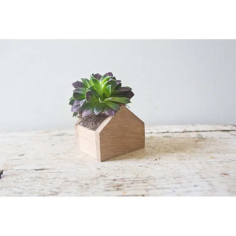 Tiny House Shaped Plant Box - Pot Succulent Planter Wooden Planters Centerpiece Handmade Weddings Home flower planter