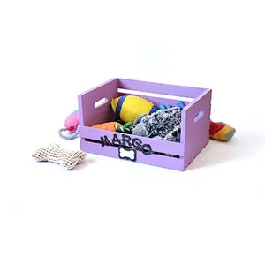 Doggy Toy Box  personalized Pet Storage  Dog Toy Crate
