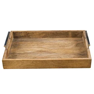 Rusticity Wooden Serving Tray for DiningWooden Trays and BoxesWooden Trays For DecorationWooden Tray With HandleStorage Tray