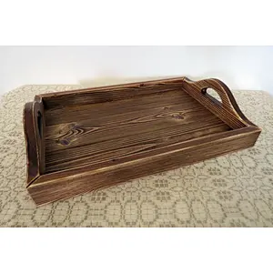 Nordic rustic handmade wooden ceremonial tray