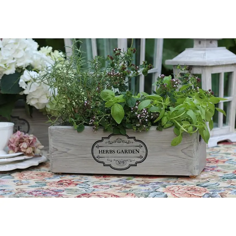 Custom Wood Box For Herbs Window Box  Small Wooden Boxes For Flowers Farmhouse Wooden Box
