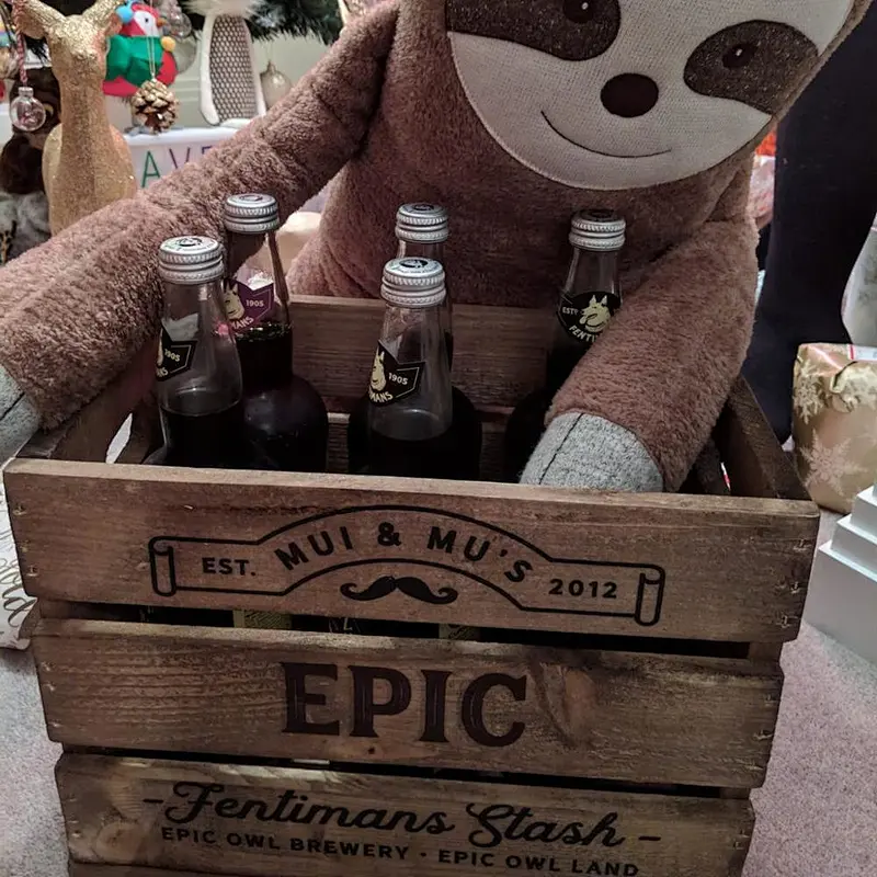 Personalised Rustic Wooden Beer Crate Wine Crate Box