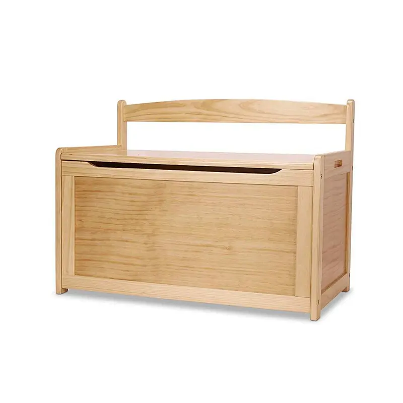 Wooden Toy Chest - Honey, Blonde, Great Gift for Girls and Boys - Best for 3, 4, 5 Year Olds and Up