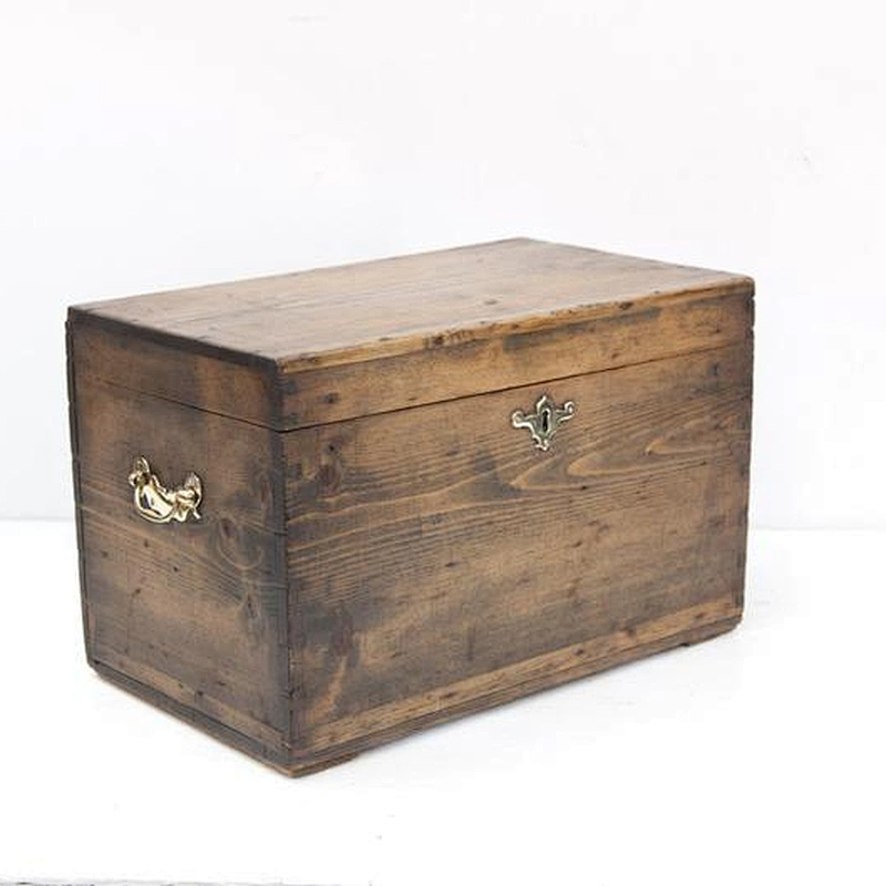Rustic personalized customized wholesale handermader home decoration  unfinished English Pine Bottle wooden  box